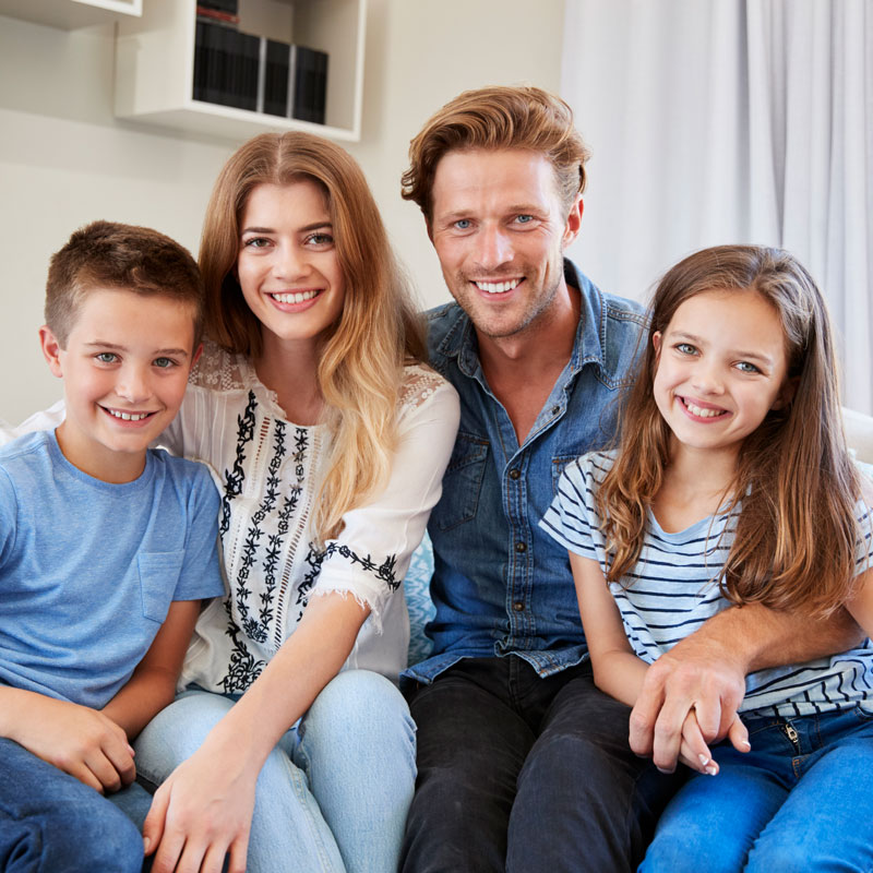 family smiling