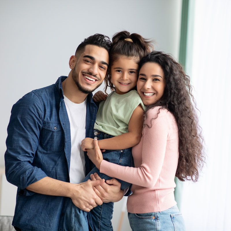 family smiling